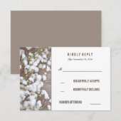Rustieke Baby's Breath Bruiloft RSVP Kaarten Kaartje (Voorkant / Achterkant)