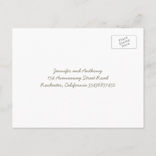 Rustieke Baby's Breath Country Bruiloft RSVP Uitnodiging Briefkaart (Achterkant)