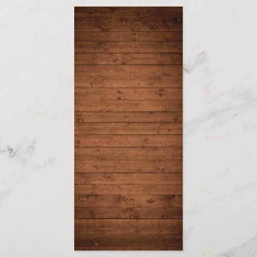 Rustieke Baby's Breath Lights Bruiloft Menu (Achterkant)