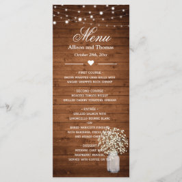 Rustieke Baby's Breath Lights Bruiloft Menu