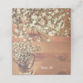 Rustieke Baby's Breath Mason Jar Bruiloft Gevouwen Plaatskaartje (Buitenkant ongevouwen)