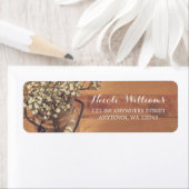 Rustieke Baby's Breath Mason Jar Wood Etiket (Insitu)