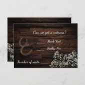 Rustieke Baby's Breath RSVP kaart (Voorkant / Achterkant)