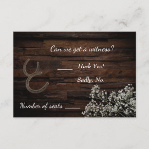 Rustieke Baby's Breath RSVP-kaart Kaart