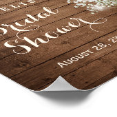 Rustieke Baby's Breath Slingers Bruidsmeisje Feest Poster (Hoek)