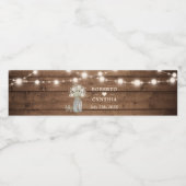 Rustieke Baby's Breath String verlichting Bruiloft Waterfles Etiket (Enkel label)