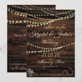 Rustieke Baby's Breath Trouwkaart Save The Date (Voorkant / Achterkant)