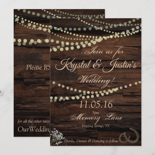 Rustieke Baby's Breath Trouwkaart Save The Date (Voorkant / Achterkant)