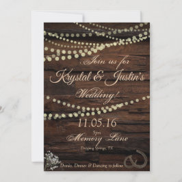 Rustieke Baby's Breath Trouwuitnodiging Save The Date