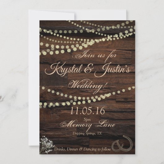 Rustieke Baby's Breath Trouwuitnodiging Save The Date (Voorkant)