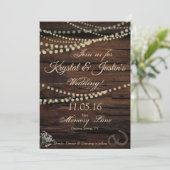 Rustieke Baby's Breath Trouwuitnodiging Save The Date (Staand voorkant)