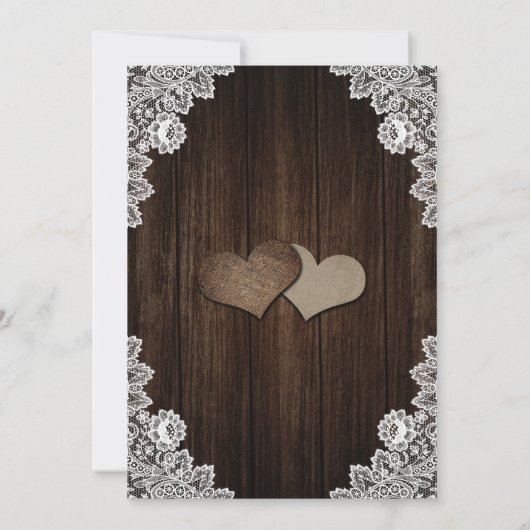 Rustieke Baby's Breath Wood Mason Jar Wedding Kaart (Achterkant)