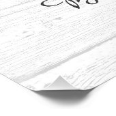 Rustieke babyshower-feest welkomstbord bord perfect poster (Hoek)