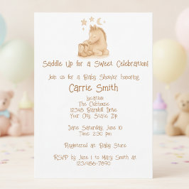 Rustieke babyslaarslaarzen en veulen kaart