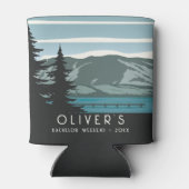 Rustieke Bachelor Weekend Camping Trip Bos Bossen Blikjeskoeler (Achterkant)