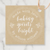 Rustieke Bakgeesten Licht Feestelijke Kraft Papier Bedankjes Labels (Achterkant)