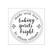 Rustieke Bakgeesten Mooie Kerstvakantie Rubberstempel (Afrduk)