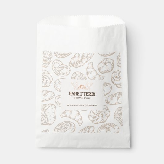 Rustieke Bakkerij Business Beige en Bruin Bedankzakje (Voorkant)