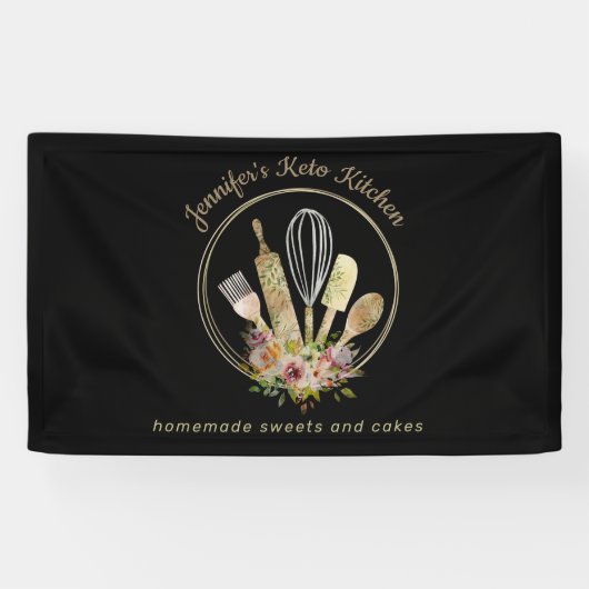 Rustieke Bakkerij Gezonde Pastry Home mades chef-k Spandoek (Horizontaal)