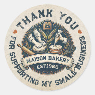 Rustieke Bakkerij Winkel Gebak Dessert Zoet Dank J Ronde Sticker