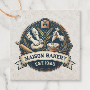 Rustieke Bakkerij Winkel Gebak Dessert Zoete Taart Bedankjes Labels