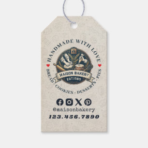 Rustieke Bakkerij Winkel Gebak Dessert Zoete Taart Cadeaulabel