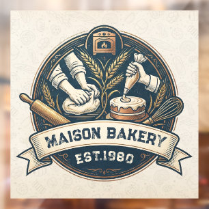 Rustieke Bakkerij Winkel Gebak Dessert Zoete Taart Raamsticker