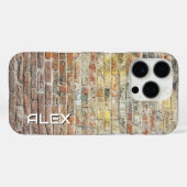 Rustieke bakstenen muur - getextureerd architecton Case-Mate iPhone case (Achterkant (horizontaal))