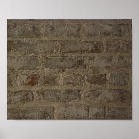 Rustieke Bakstenen Muur Poster (Voorkant)