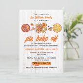 Rustieke bakwedstrijd Friendsgiving Pumpkin Pie Kaart (Staand voorkant)