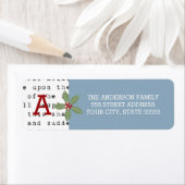 Rustieke banner kerst retour adres label (Insitu)