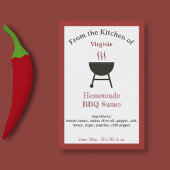 Rustieke Barbecuesaus BBQ Flesetiket Sticker