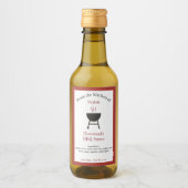 Rustieke Barbecuesaus BBQ Flesetiket Sticker (Voorkant)