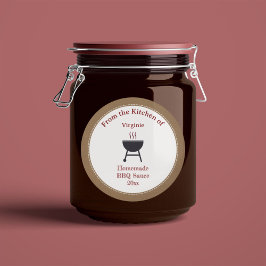 Rustieke Barbecuesaus BBQ Label Sticker