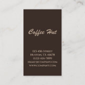 Rustieke  Barista Coffee Shop Cafe Visitekaartje (Achterkant)