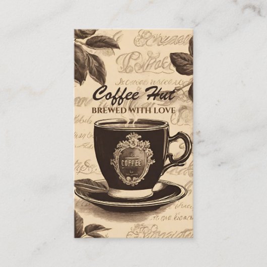 Rustieke  Barista Coffee Shop Cafe Visitekaartje (Voorkant)