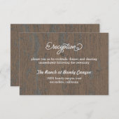 Rustieke Bark Ontvangstkaart/ Encluskaart Informatiekaartje (Voorkant / Achterkant)