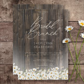 Rustieke Barnwood & Daisies Bruidsbrunch Kaart