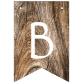 Rustieke Barnwood Hearts Bruin Vrijgezellenfeest D Vlaggetjes (Tweede vlag)