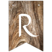 Rustieke Barnwood Hearts Bruin Vrijgezellenfeest D Vlaggetjes (Derde vlag)