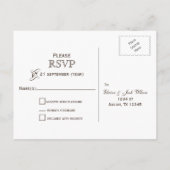 Rustieke Barnwood herfst bruiloft RSVP Uitnodiging Briefkaart (Achterkant)