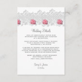 Rustieke Barnwood & Lace bruiloft Informatiekaartje (Voorkant)