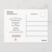 Rustieke Barnwood & Lace Save The Date Wedding Briefkaart (Achterkant)