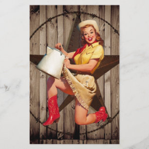 rustieke BarnWood texas ster western land cowgirl Briefpapier