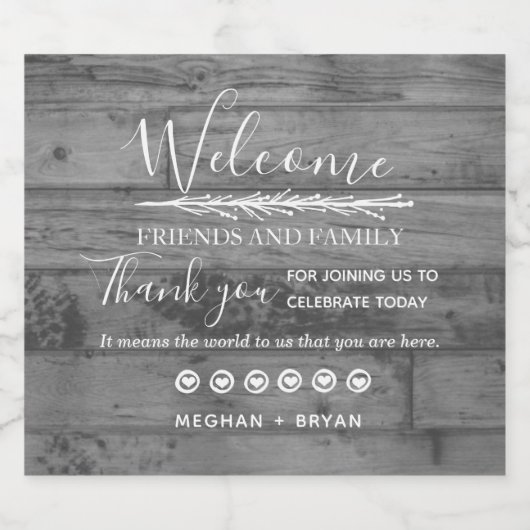 Rustieke Barnyard bruiloft dank u Bier Etiket (Enkel label)