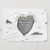 Rustieke bast houten hart Eucalyptus groen feestda Feestdagenkaart (Achterkant)