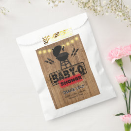 Rustieke BBQ-Baby Grill Baby shower Bedankzakje