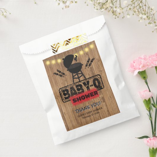 Rustieke BBQ-Baby Grill Baby shower Bedankzakje (Gezegeld)