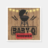 Rustieke BBQ-Baby Grill Baby Shower Servet (Voorkant)