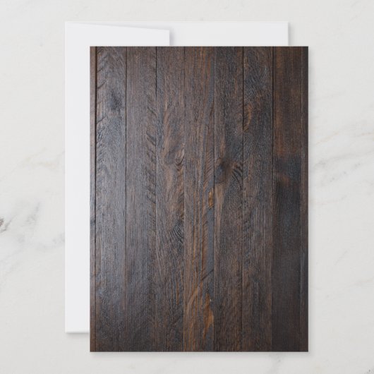 Rustieke BBQ bruiloft Kaart (Achterkant)